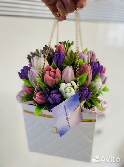 Букет цветов из мыла