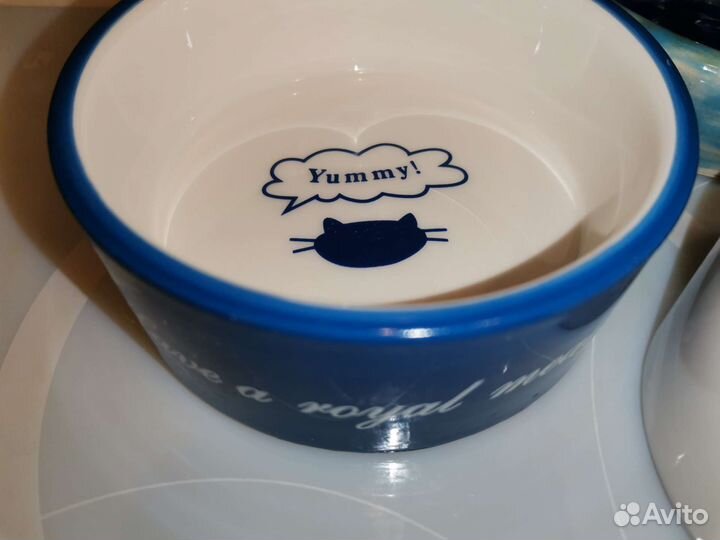 Набор керамических мисок для котика