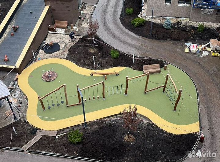 Резиновое покрытие для детских площадок