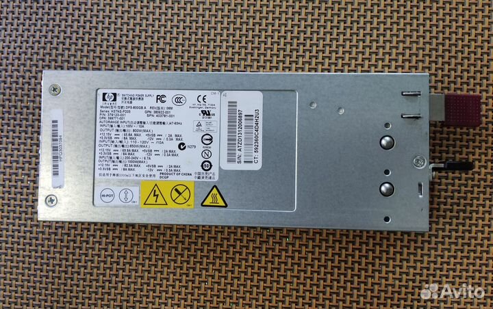 Блок питания HP DPS- 460EB и 800W для сервера