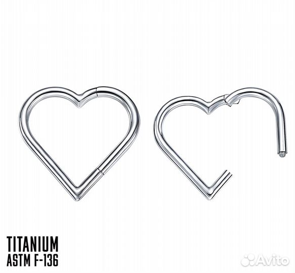 Кликер из титана выполненный в форме сердца