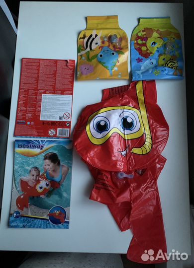 Нарукавники и круг для плавания на 3-6 лет