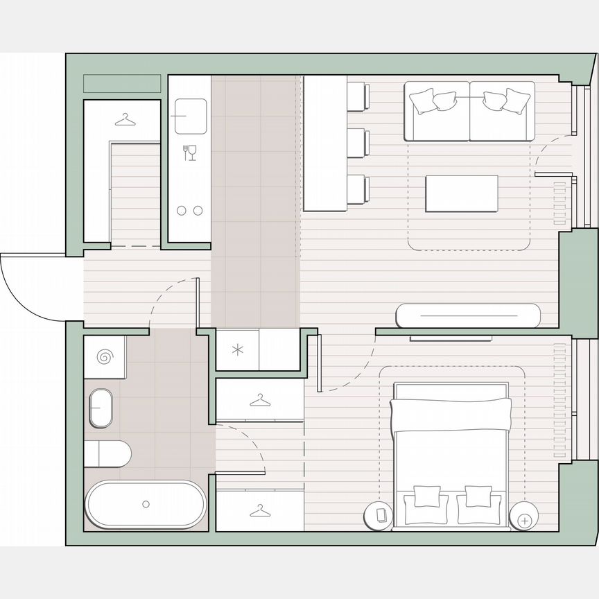 1-к. квартира, 41,6 м², 5/27 эт.