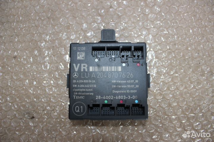 Блок упр-я двери пер прав Mercedes C-Class W204