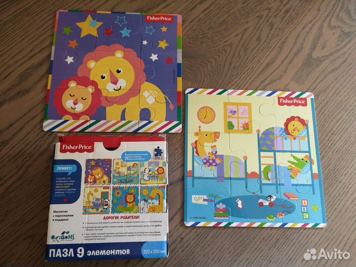 Пакет игрушек Конструктор, пазлы Fisher price, кни