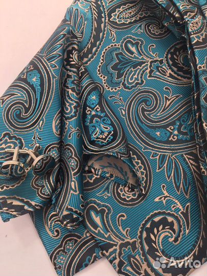 Новый аскот, паше и запонки мятные арт.10101-01