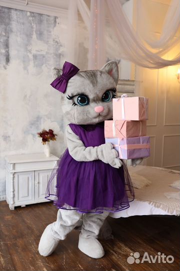 Ростовая кукла кошка. Поздравление