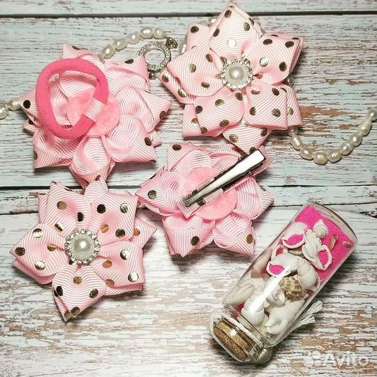 Бантики и заколки ручной работы