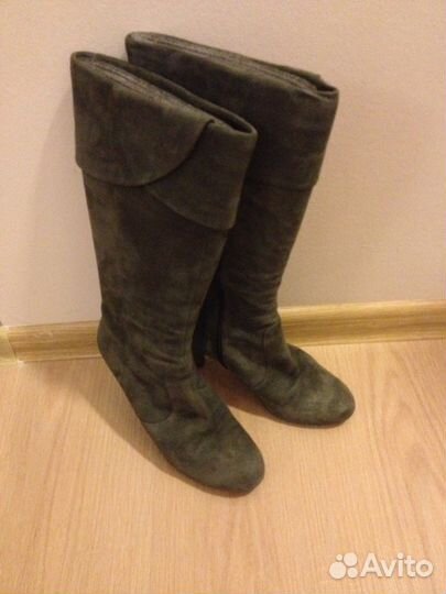 Сапоги замшевые ecco б/у
