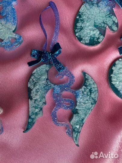 Елочные игрушки из эпоксидной смолы