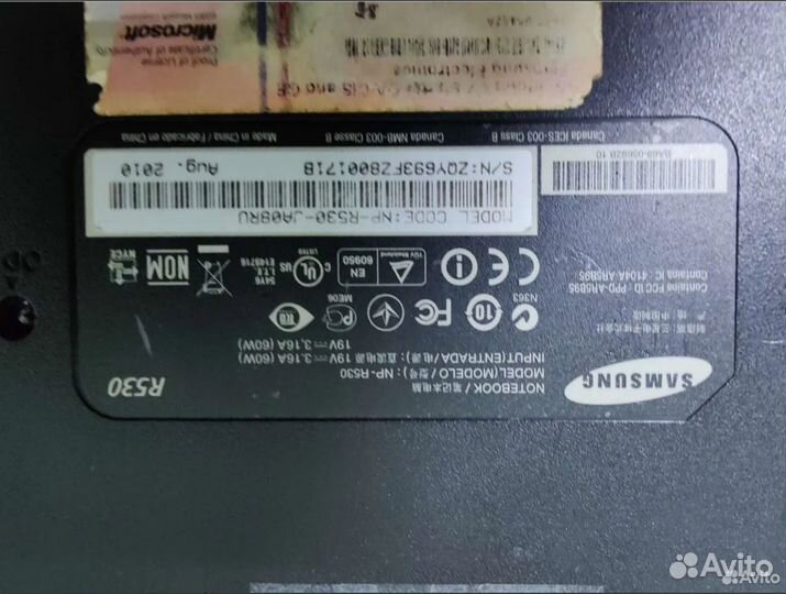 Разбор ноутбука samsung np r530 ja08ru