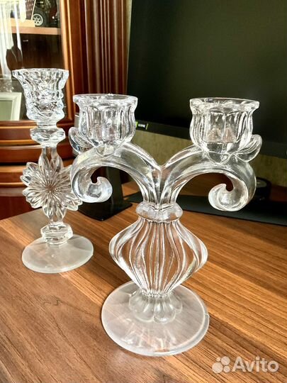 Подсвечники хрустальные СССР