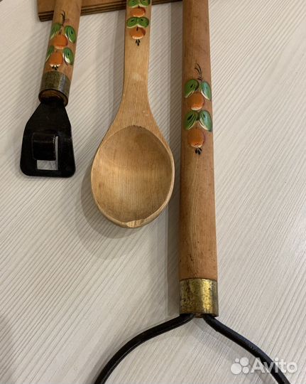 Набор на стену лопатка ухват чапельник дерево СССР