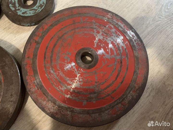 Металические блины под гриф 28мм - 30мм 10кг 2шт