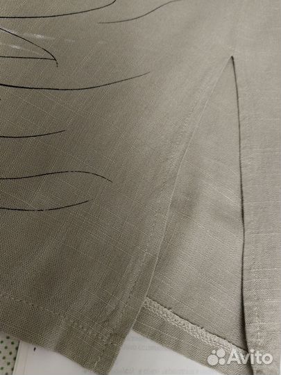 Платье летнее 54 56, лен, хлопок