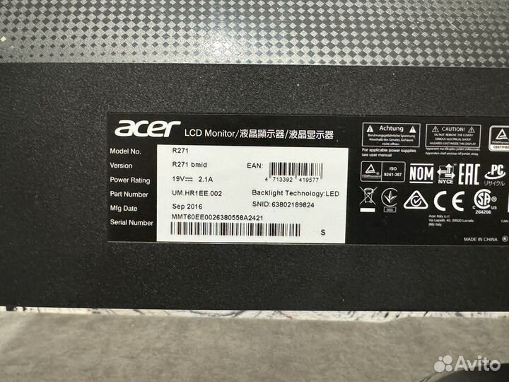 Монитор Acer 27
