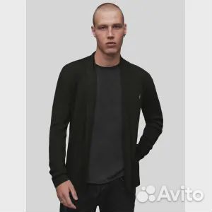 Кардиган AllSaints Mode Merino, черный
