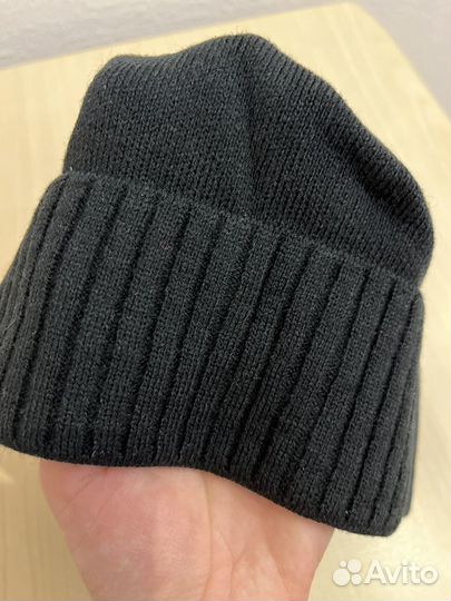 Новая черная мужская шапка на весну, 57-59 размер