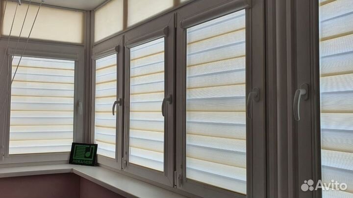 Рулонные шторы день ночь зебра F4439-L2915