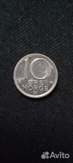 Монета 10 эре, Норвегия, 1988 г