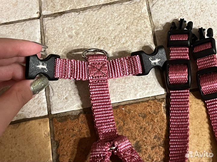 Шлейка XXS шарик дог фуксия