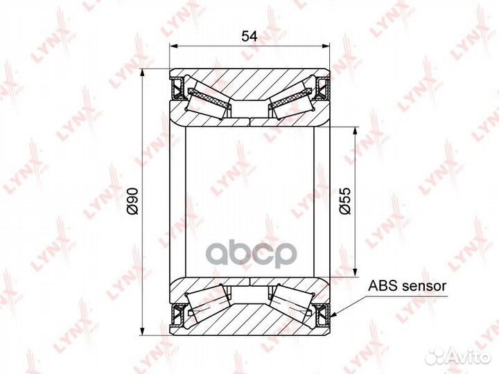 Комплект подшипника ступицы колеса перед WB