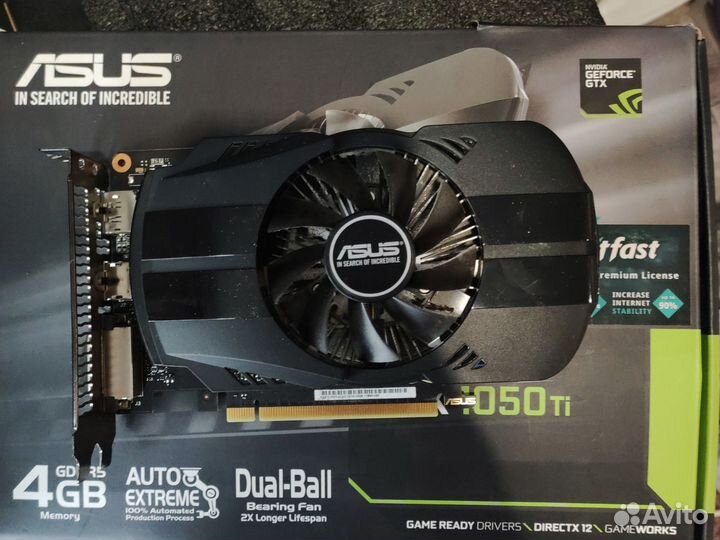 Видеокарта 1050ti