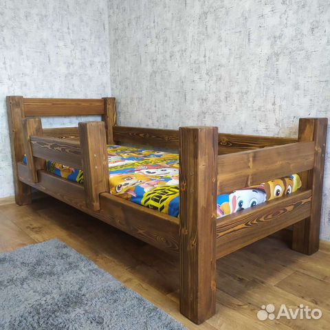 Кровать детская / подростковая из бруса