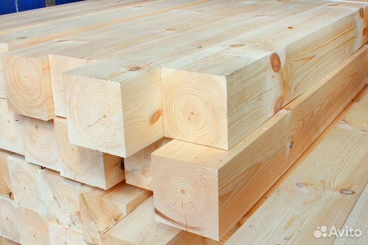 Строганный брус камерная сушка 90х90х6000мм, сосна