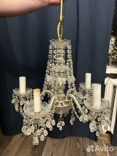 Хрустальная люстра СССР винтажная