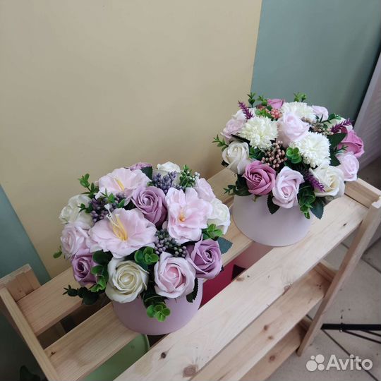 Букет из мыльных роз