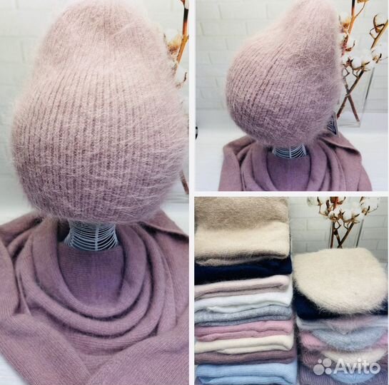 Шапка зимняя женская вязанная