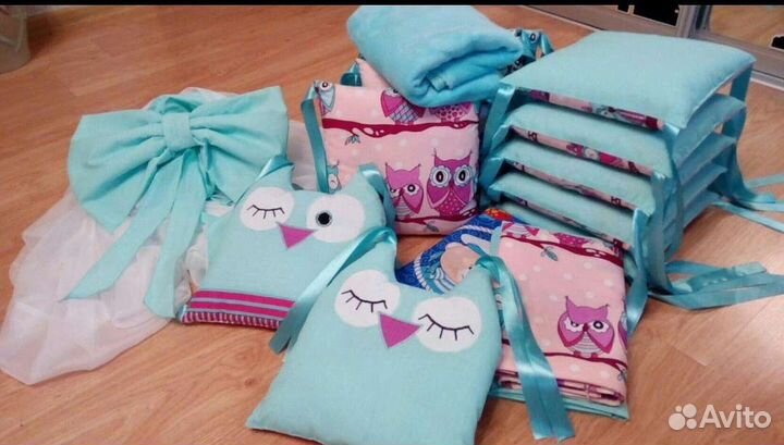 Бортики и балдахин в кроватку