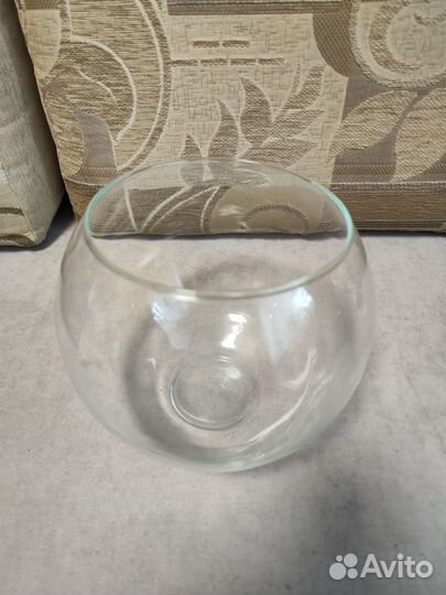 Аквариум круглый 5,5 литров 19*22 см, корм