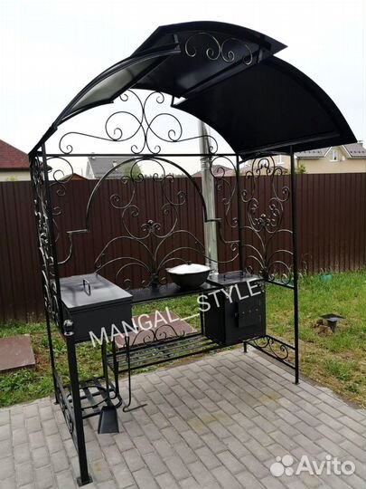 Мангал с крышей