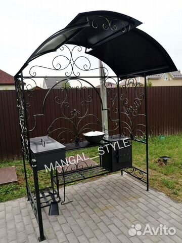 Мангал с крышей