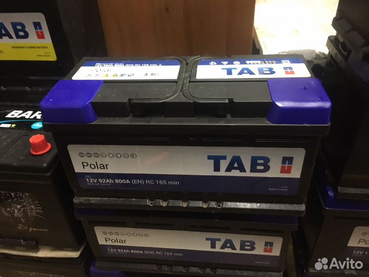 Аккумулятор TAB 92 низкий для Вольво