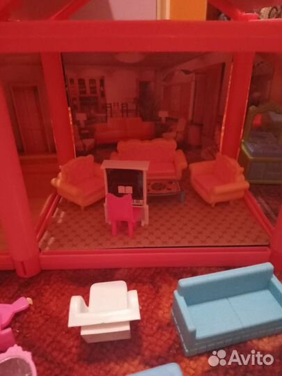 Кукольный домик с мебелью большой