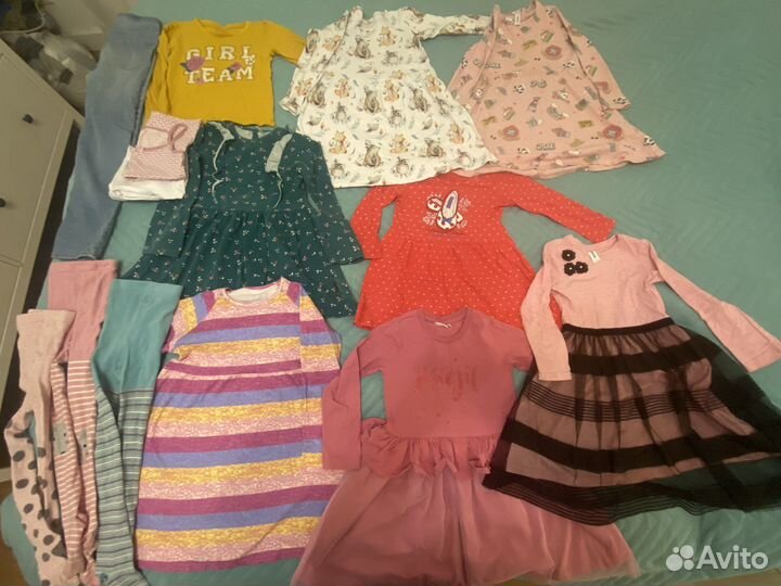 Большой пакет вещей на девочку от 116 см ростом