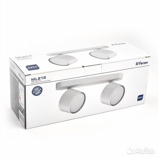 Светильник настенно-потолочный 2*GX53 ML212 41476