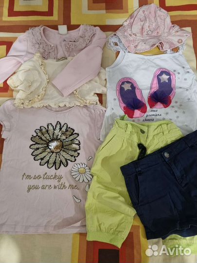 Вещи 7 пакетов на девочку 4-6 лет