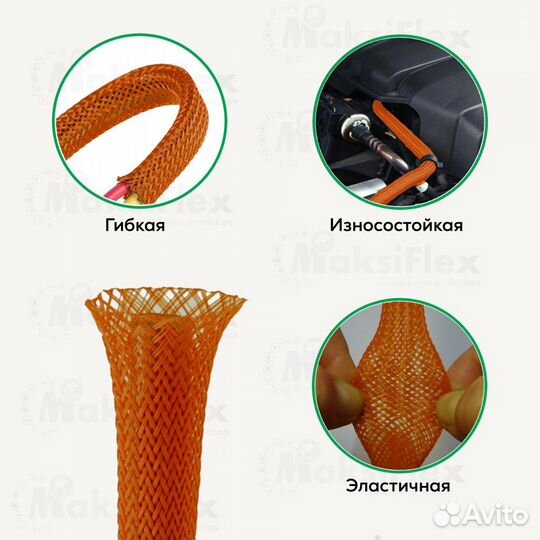 Змеиная кожа оплетка для кабеля D 4-8