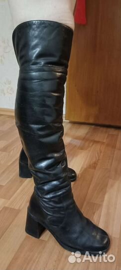 Сапоги зимние кожаные