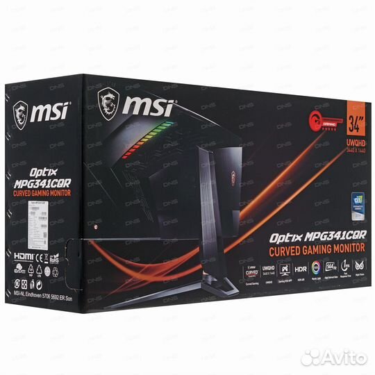 Монитор MSI Optix MPG341CQR черный 34