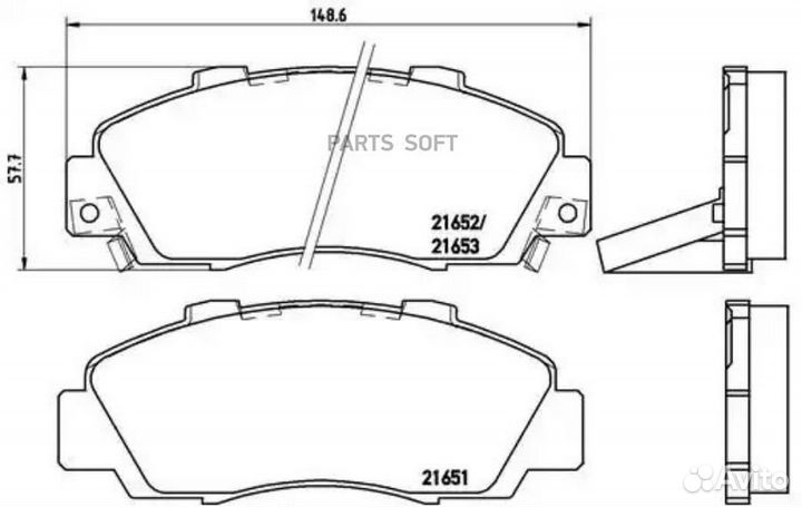Brembo P28026 P28026 GDB995 колодки дисковые п.\ H