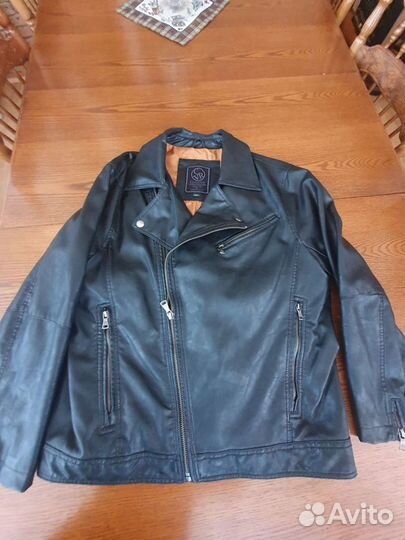 Кожаная куртка косуха мужская для мотоцикла