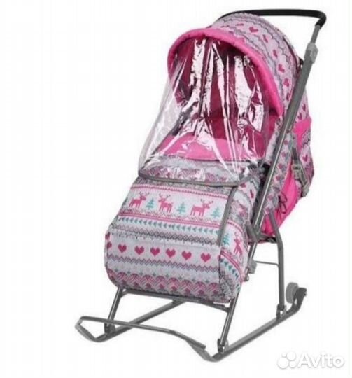Детские санки коляска ника 3 новые до 5 лет