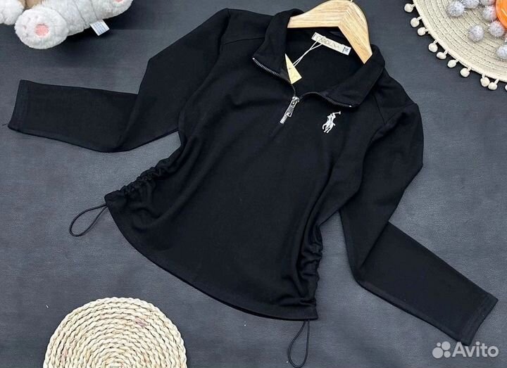 Водолазка поло, лонгслив для девочки