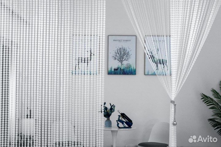 Шторы макраме (нити, занавески, веревки)