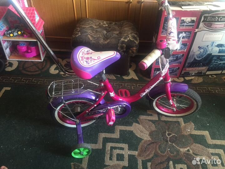 Детский велосипед с родительской ручкой